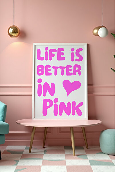 Esci Design Τραπέζι με λευκό πλαίσιο - Ροζ Τραπέζι - Τραπέζι Tiktok - Τραπέζι...