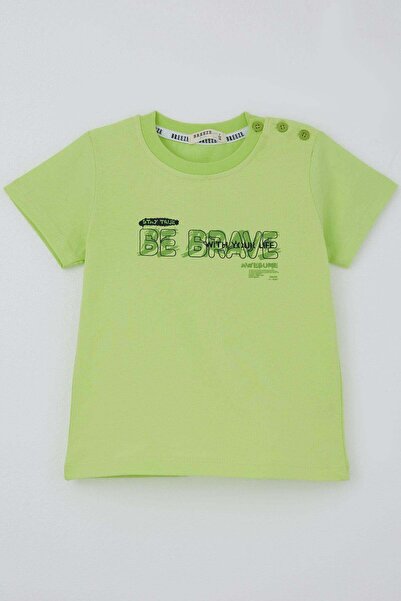 Breeze Μπλουζάκι για αγόρια με στάμπα γκράφιτι, 2-6 ετών, πράσινο φιστικί