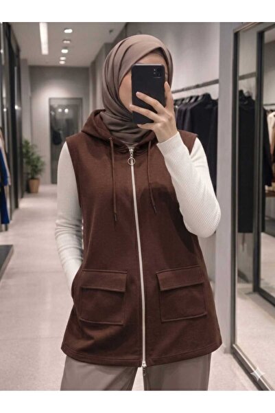 Belkız Women's Hooded Vest Hijab Clothing