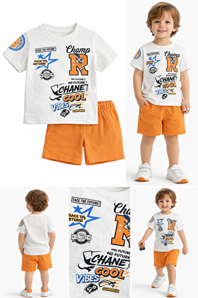 FURKYY Βαμβακερό σετ για αγόρια με καλοκαιρινό σορτς