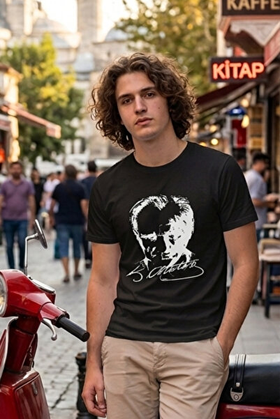 Baran Işık Ειδικά Σχεδιασμένο Μπλουζάκι Ατατούρκ με Ρελέ και Υπογραφή - 100% ...