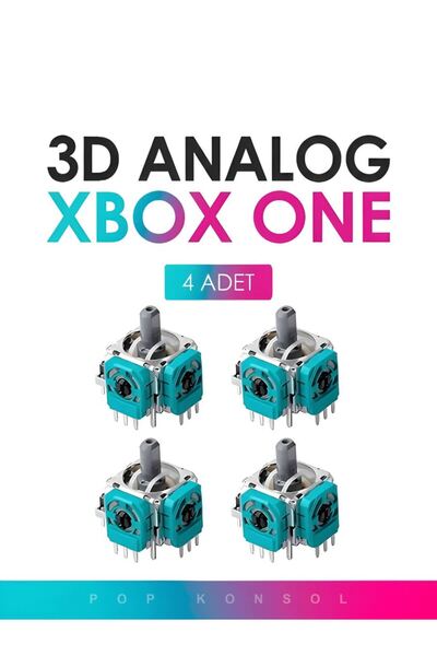 POPKONSOL 4 Adet Xbox Series S X One 3D Analog Joystick Motor Kol Tamir Yedek...