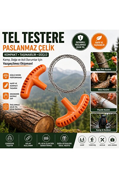 Keyfi Sepet Paslanmaz Çelik Tel Testere Kamp Testeresi | Taşınabilir El Tipi ...