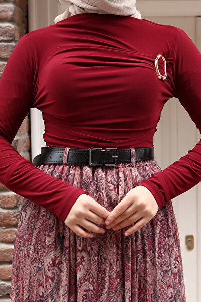 TATULA Sandy Blouse with Buckle