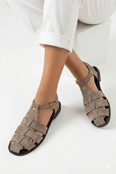 StWenn Γυναικεία καθημερινά σανδάλια με αγκράφα, με μαλακή υφή, επίπεδη σόλα,...