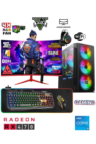 Gamepage Dracula X70 Intel Core i5 3470 16GB 512GB SSD RX470 4GB 256Bit 24" T...