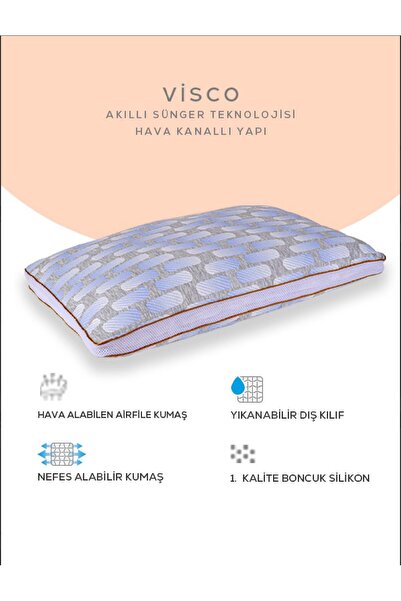 viscolog terapi ortopedik yastık,boyun destekli yastık omurga dostu pamuk kum...