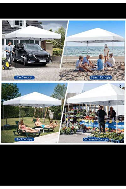 ozbience Krem Renkli 3x3 Otomatik Bahçe ve Kamp Kamelyası, Pratik ve Şık Tasarım