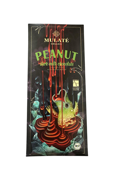 Biovicta Bio Mulate σκούρα σοκολάτα γάλακτος με φυστικοβούτυρο, 80 γρ.