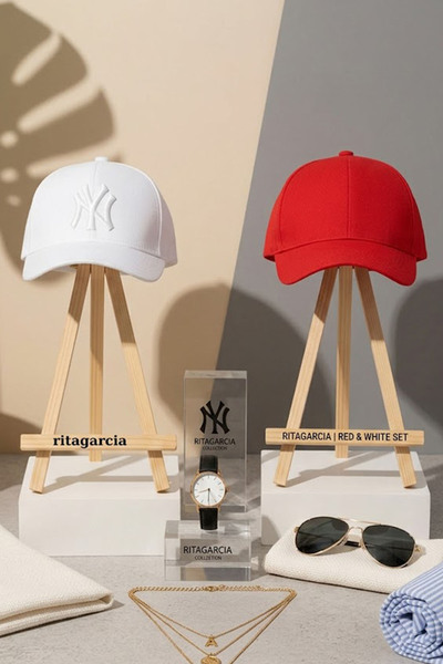 Ritagarcia Unisex Σετ 2 τεμαχίων: 1 Κεντημένο καπέλο & 1 Απλό Βασικό Ρυθμιζόμ...