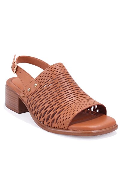 DAGOSTER Dza07-9971815 Taba Günlük Orthopedic Block Heel Pcs Leather Women Sa...