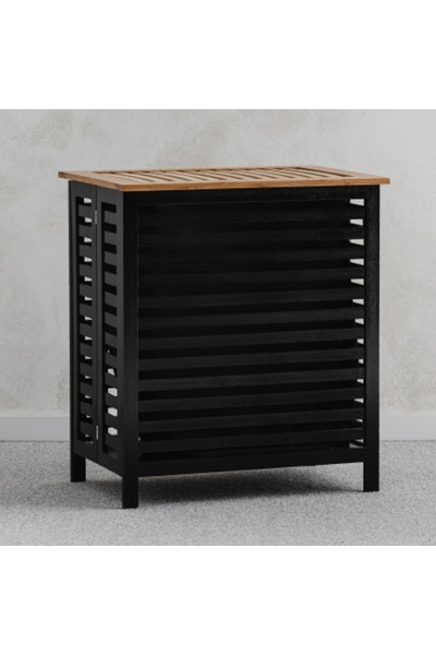 home&you Laundry Basket WOODELLO Black