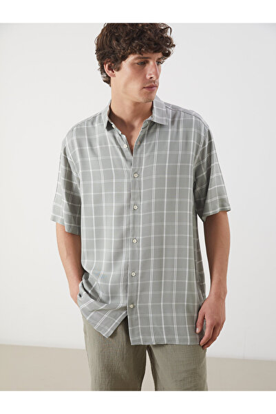 LC Waikiki Regular Fit Short Sleeve Plaid Men's Shirt