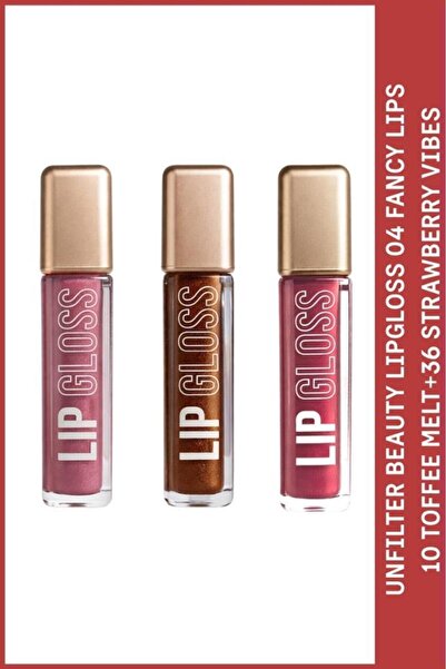 Unfilter Beauty Lıpgloss 04 Fancy Lıps+10 Toffee Melt+36 Strawberry Vıbes