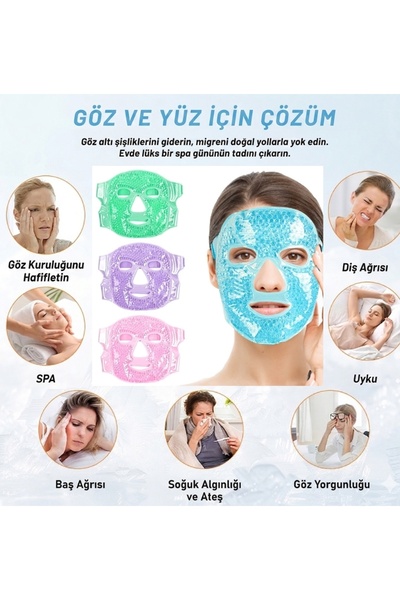 gaman Buz Jel Toplar - Yüz Maskesi Soğuk Ve Sıcak Terapi Maskesi - Jel Soğutu...