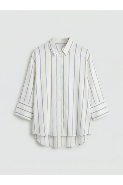 LC Waikiki Cămașă de damă din twill în dungi
