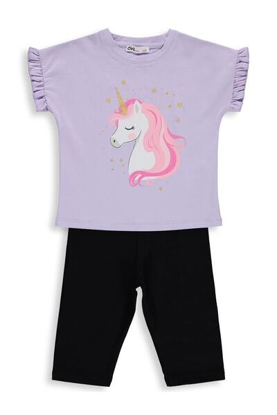 Civil Girls Σετ με στάμπα Μονόκερος για 2-5 ετών - Λιλά