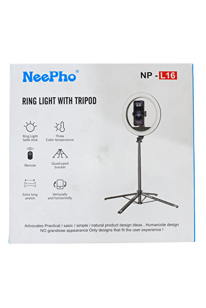 NEEPHO NP-L 16 Stainless Steel Ring Light with Tripod