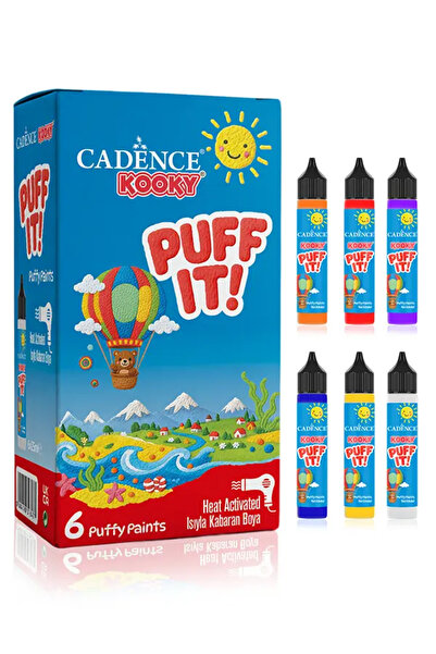 Cadence Kooky Puff It Kabaran Boya Seti 6X25ML - Isıyla Kabaran Boya Seti