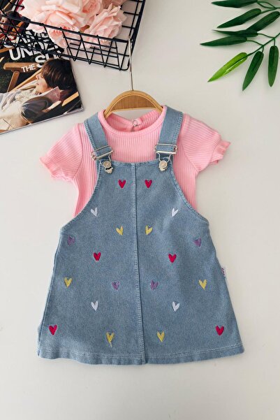 Minigimin Cicileri Miniğimin Cicileri Renkli Kalp İşleme Detaylı Kız Bebek Ji...