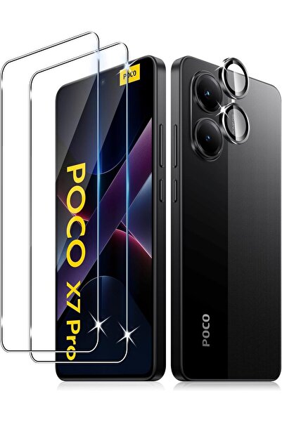 aheaks Xiaomi Poco X7 Pro 5G Uyumlu Parmak İzi Aktif Nano Cam Ekran Koruyucu,...
