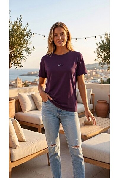 BEYAZTOPTAN Γυναικείο μπλουζάκι από ύφασμα Modal με οβάλ κόψιμο - Άνετο καθημ...