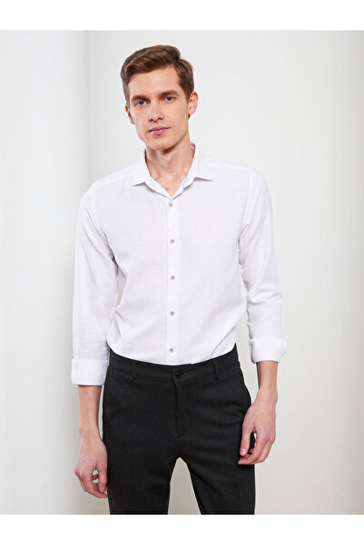 LC Waikiki Cămașă Dobby pentru bărbați, cu mânecă lungă, slim fit