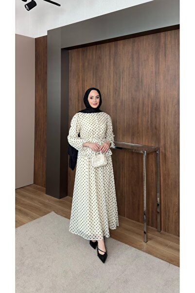 nurvina modest wear Σετ δύο τεμαχίων με φούστα από τούλι με πουά επένδυση και...