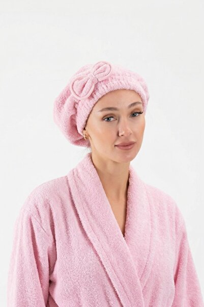 Ender Home Καπέλο στεγνώματος μαλλιών CottonVerse – 100% βαμβάκι, με φιόγκο