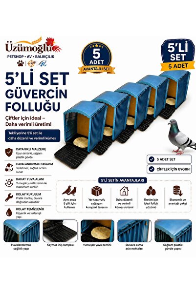 üzümoglu 5 ADET ASMALI GÜVERCİN FOLLUĞU