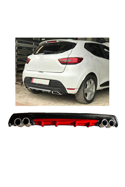 OTO H.İ.T. RENAULT CLİO 4 UYUMLU BODY KİT DİFÜZÖR 4 ÇIKIŞ YUVARLAK KIRMIZI