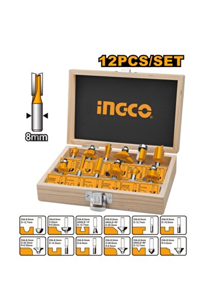 Ingco Oberfreza Σετ Αξεσουάρ 12 τεμάχια AKRT 1211