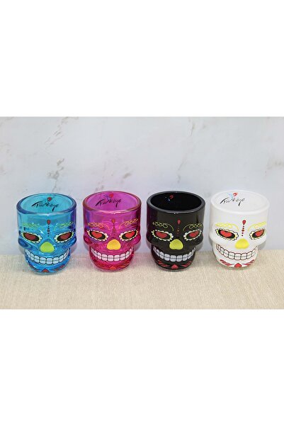 Store Cam Kurukafa Shot Bardak 6x5 Cm Dekoratif Parti Shot Bardağı