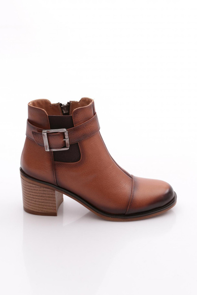 DGN 304 Women's Belt Detailed Heeled Boots