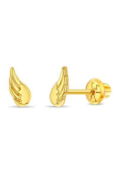 BEBEGOLD Σκουλαρίκια από χρυσό 14Κ για παιδιά – Φτερά αγγέλου