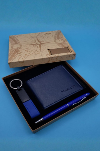 Saltos Σετ μπρελόκ στυλό πορτοφολιού σε κουτί, Σετ δώρου σε σκούρο μπλε, Δώρο...