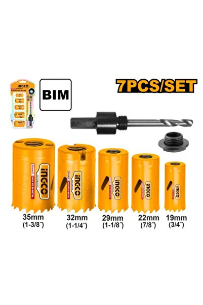 Ingco Σετ Διμεταλλικών Τρυπανιών Πυρήνα 7 τεμαχίων