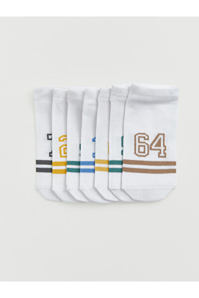 LC Waikiki Mixed Printed Boys' Booties Socks, Pack of 7