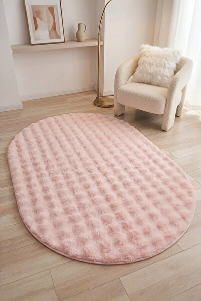 ALgorand Home Lüks Rahat Pembe Peluş Alan Halısı Yumuşak Makinede Yıkanabilir...