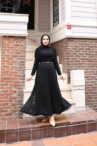 TATULA Lace Detailed Design Dress