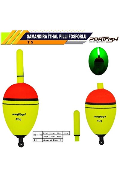 Port Fish Portfish Şamandıra İthal Pilli Fosforlu 40 Gr