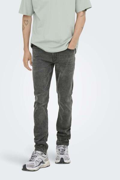 Only & Sons OnsLoom Slim 4377 EY Box Τζιν Ανδρικό Παντελόνι Γκρι (22034377)