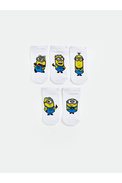 LC Waikiki Nevavm Minions Printed Boys' Booties Socks 5-Piece Set