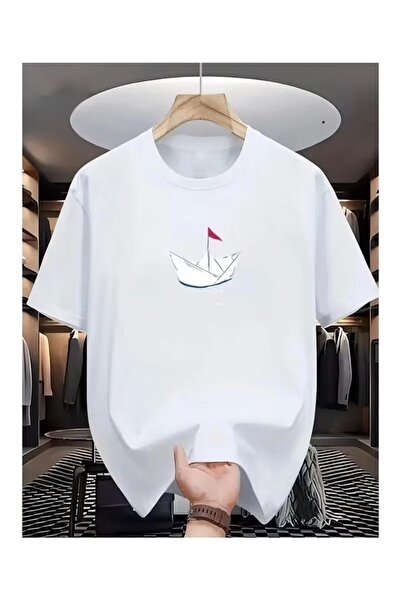 ZİYMO Μπλουζάκι Unisex με στάμπα πλοίου