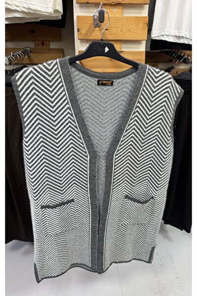 İmran Triko γυναικείο μάλλινο μαλακό γιλέκο μαμάς σε μεγάλο μέγεθος