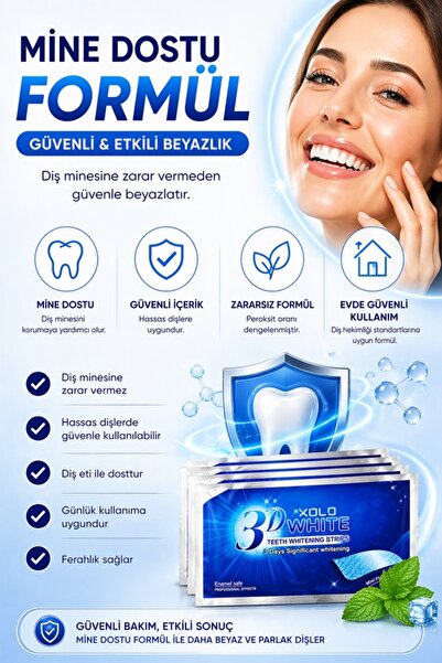 xolo 3D White 5 Adet Diş Beyazlatma Bandı Diş Beyazlatma Şeritleri Whitestrips Effects