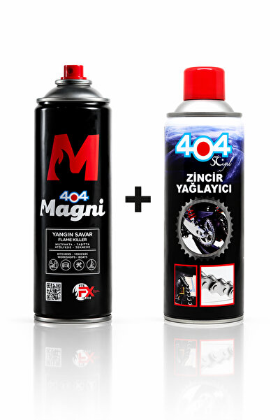 404 Magni Yangın Söndürücü Sprey+404 Zincir Yağlayıcı Spreyi | Motosiklet Bak...