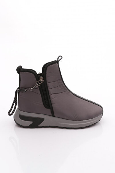 DGN 685 Γυναικείες μπότες με χοντρή σόλα και λεπτομέρεια με φερμουάρ