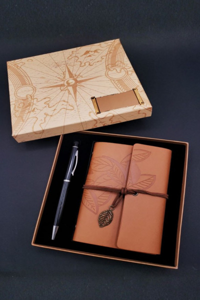 Saltos Δερμάτινο σετ σημειωματάριου με στυλό σε κουτί, Σετ δώρου, Στυλό σημει...