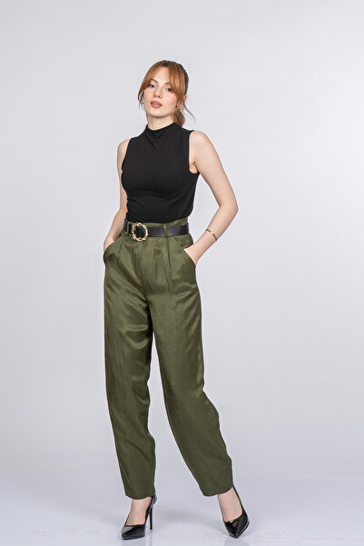 MissVina Παντελόνι Rosaria από ύφασμα με στενό τελείωμα σε σχήμα μπαλονιού